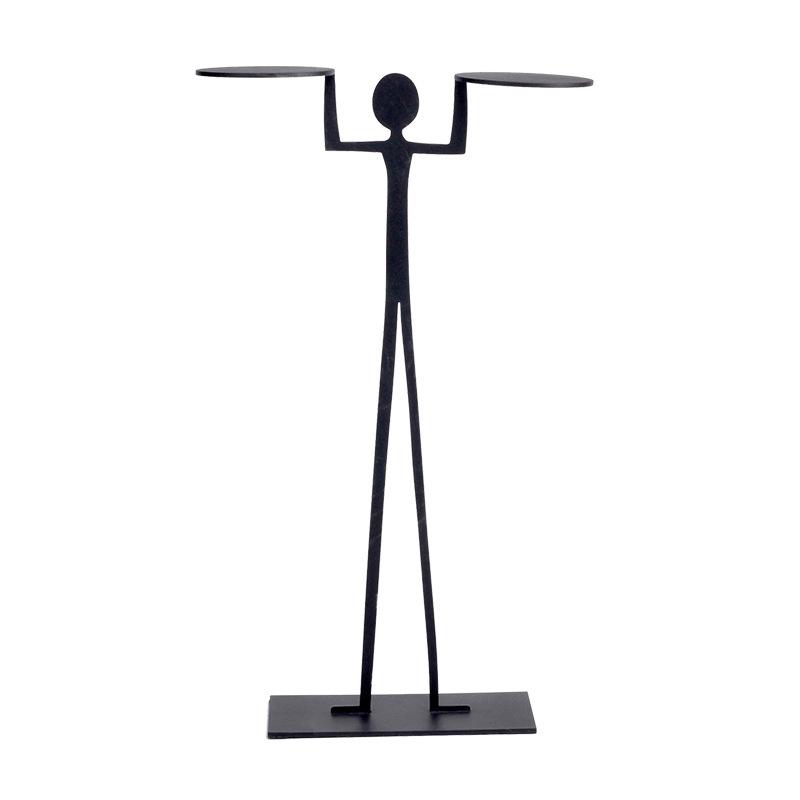 

Простые металлические геометрические линии абстрактные креативные персонажи доверительные украшения модель комнаты гостиная ароматерапия подсвечник аксессуары