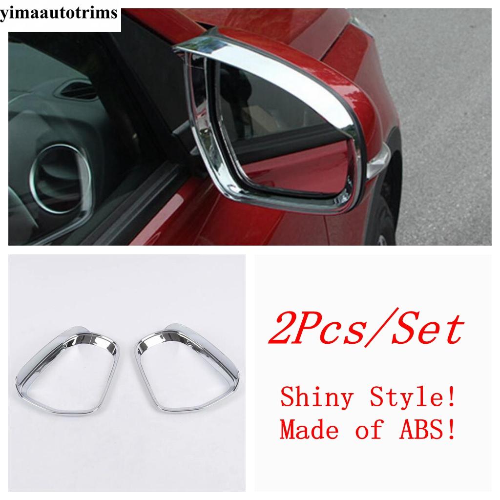 Rearview Mirror Rain Eyebrow / Side Door Handle Cover Trim ABS Chrome Exterior Accessories For Suzuki Vitara Escudo 2015 -