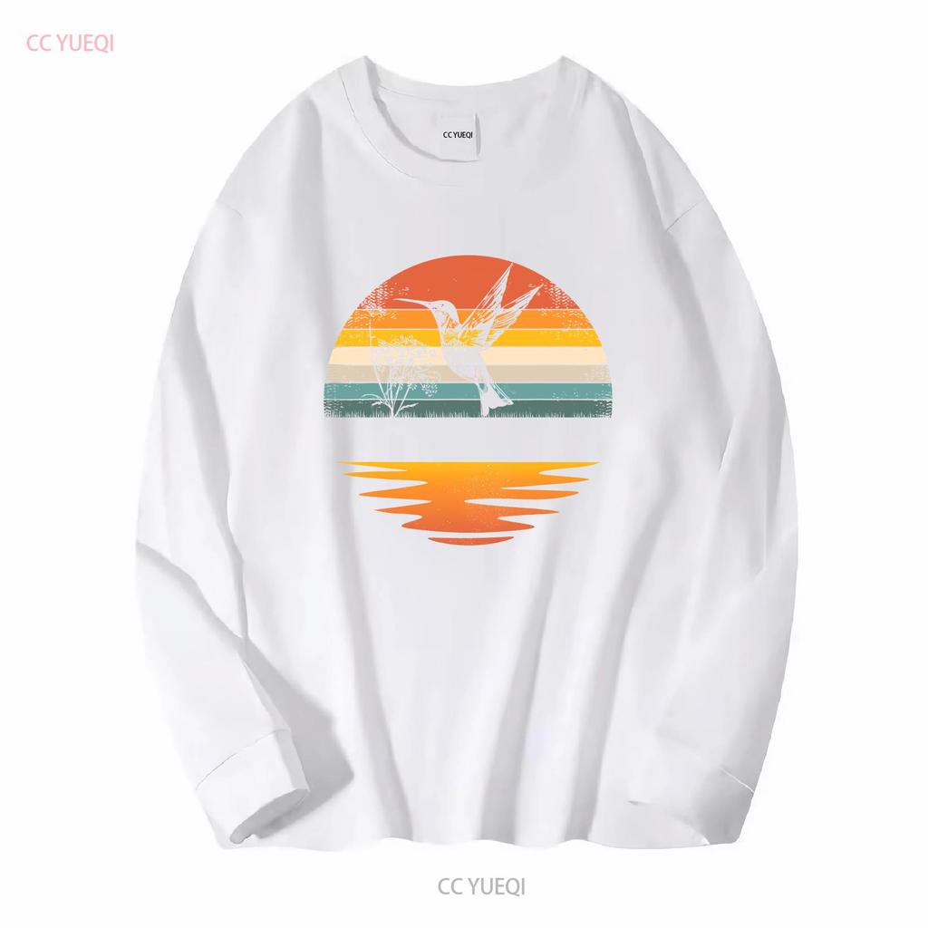 Hummingbird Vintage Retro Hummingbirds T Shirt vintage Washed designer clothes Versatile Casual Soft Top For Everyday Wear