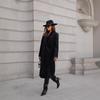 2024 Bestseller Women's Winter Simple Solid Long Sleeve Mid-Length Wool Coat