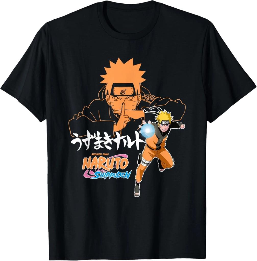 Naruto Shippuden Naruto Uzumaki Jutsu w Kanji Anime T-Shirt