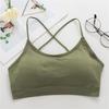 Cross  Beauty Backless Undershirt With Bra Pads Wrap Chest Anti-glare Busting Bottoming Underwear Girls