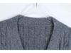 Trendy Brand Saturn Embroidered V-Neck Knit Cardigan