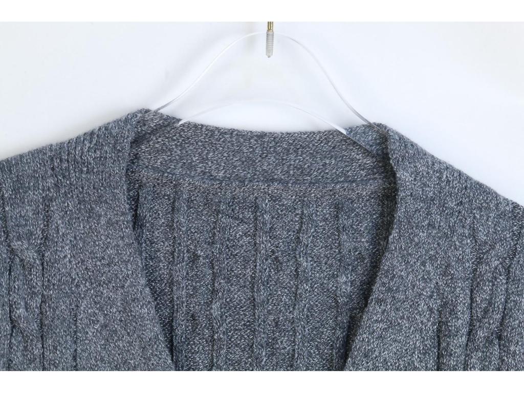 Trendy Brand Saturn Embroidered V-Neck Knit Cardigan