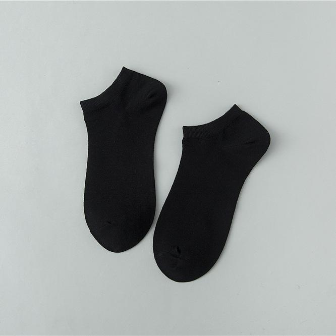 Men's Breathable Cotton Mid-Tube Socks - Sweat-Absorbent, Deodorant, Black & White, Business Casual for Spring/Summer