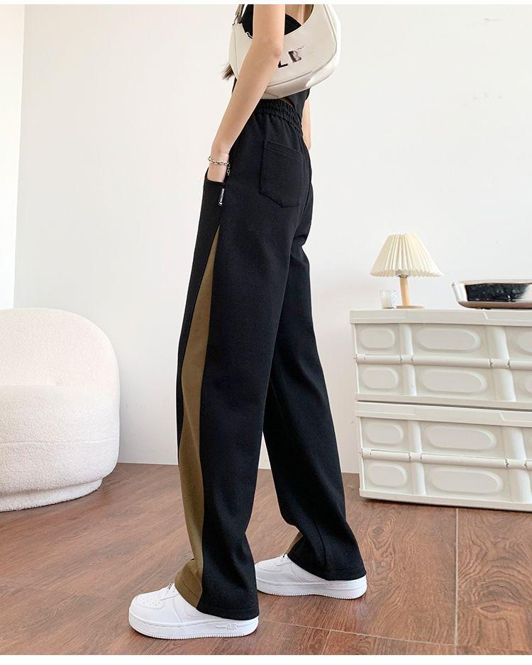 Spliced Sweatpants Sweatpants Women Spring Banana Pants Loose Wide-Legged Harlem Pants Designed Trousers