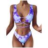 Women Tie- Fashion Bikini Set Sexy Strap Strappy Tie Dyed Swimwear Beachwear