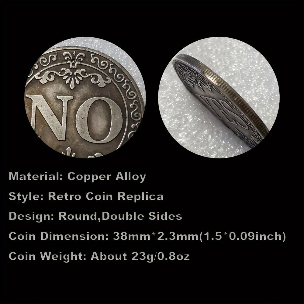 Moneta decisionale Vintage YES NO Strumento decisionale in metallo retrò per Divertimento Collezione Regalo Moneta Metallica La Risposta di Dio Giocattolo Decompressione