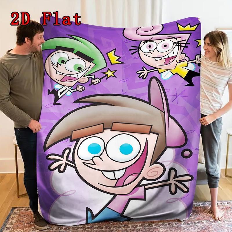 Exaggerated Cartoon Character 2D Flat Pattern Flannel Blanket High Quality All Seasons Warmth and Comfort Perfect for Christmas Gifts.