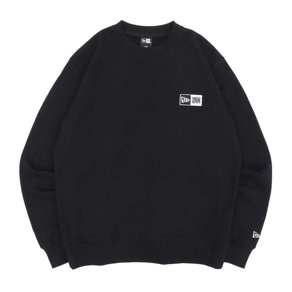 NEW ERA Sweatshirt Crew Neck Box Logo Black XXL 14507994 NER35A5166