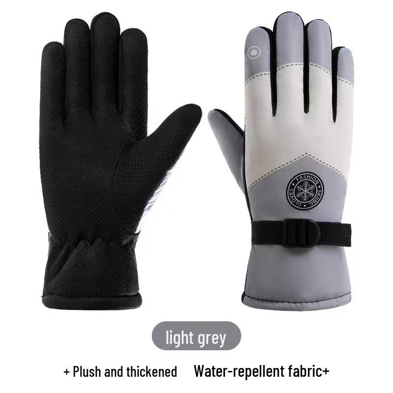Men's and Women's Waterproof Fleece-Lined Ski and Cycling Gloves – Warm, Thick, Windproof, Cold-Proof Winter Gloves