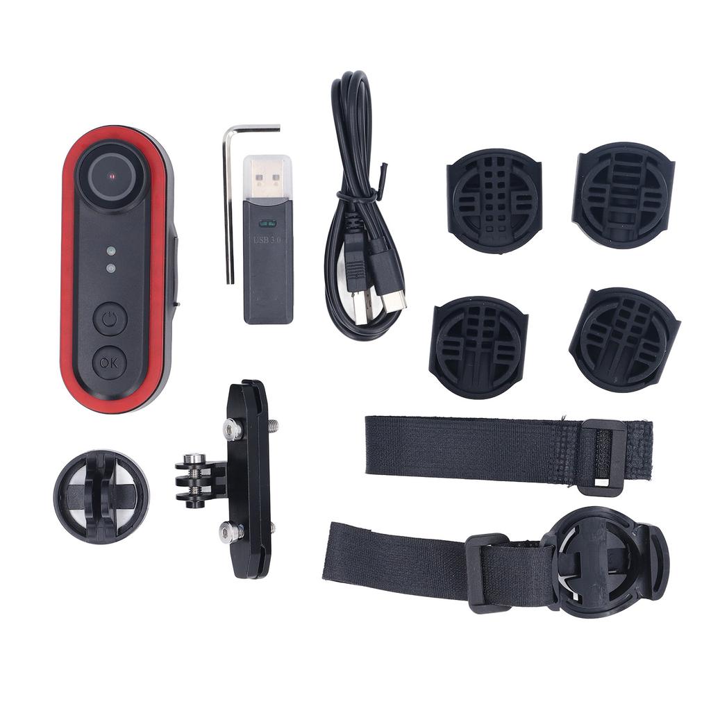 Bike Camera with Tail Light 1080P Bike Rear View Camera 150 Degree Wide Angle IPX6 Water Resistant 3