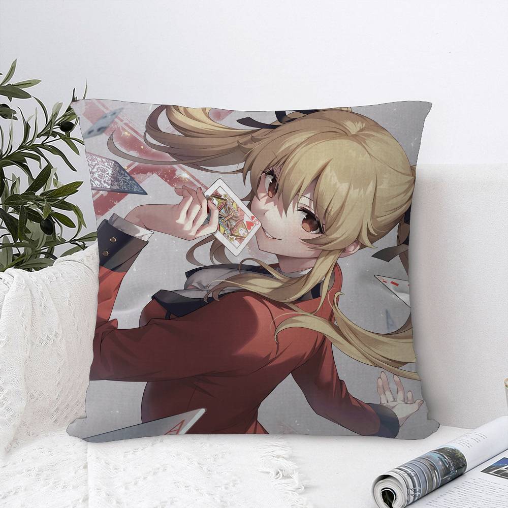 Japanese Manga Kakegurui Office Cushion Pillowcase Car Cushion Cover45X45CM Lumbar Pillowcase Sofa Pillowcover