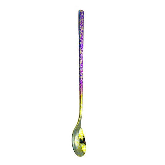 Stirring Spoon Extended Handle Titanium Stirring Spoon Milk Tea Coffee Dessert Ice Cocktail Spoon Kitchen Tool