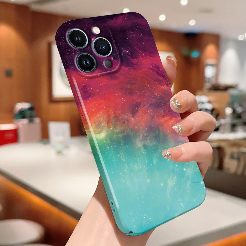 Pentru iPhone 16 15 14 Pro Samsung S23 A52 A33 A73 A53 Huawei Xiaomi Redmi OPPO Vivo Design Gradient Înstelat Spațial Protecție Completă Lentilă Husă de Telefon Dură