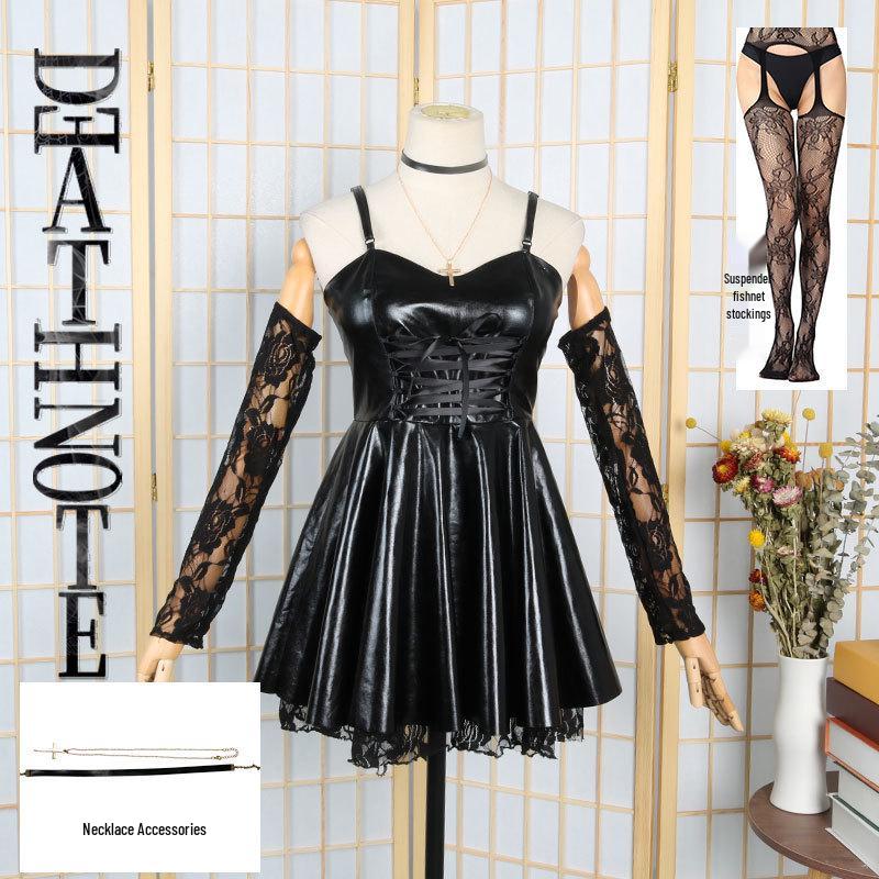 Death Note Misa Amane Cosplay Costume with Cross Necklace