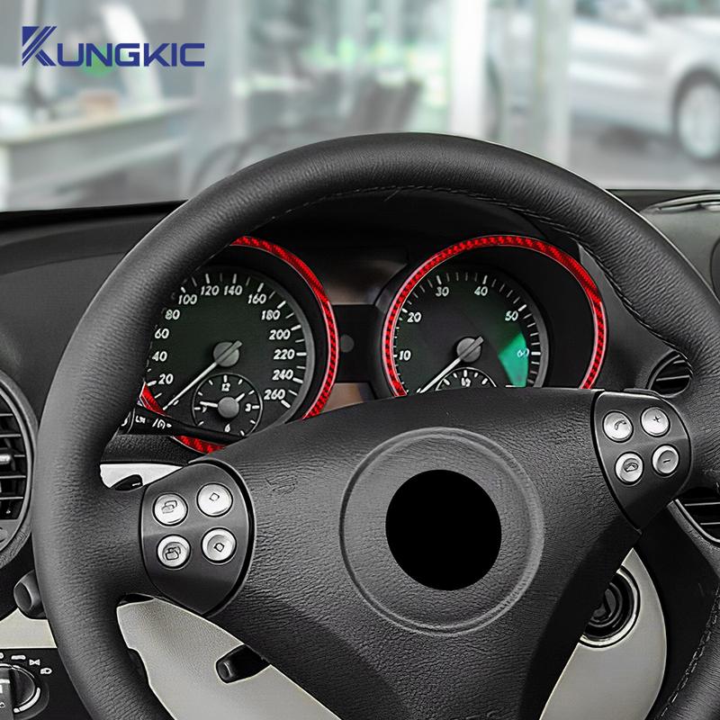 Real Soft Carbon Fiber Trim For Mercedes Benz SLK R171 2004 2005 2006 2007 2008 2009 2010 Speedometer Frame Sticker Accessories