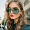 Medusa Sunglasses With Head Decoration For Men And Women, Classic Metal Sunglasses With Middle Beam, Uv Protection