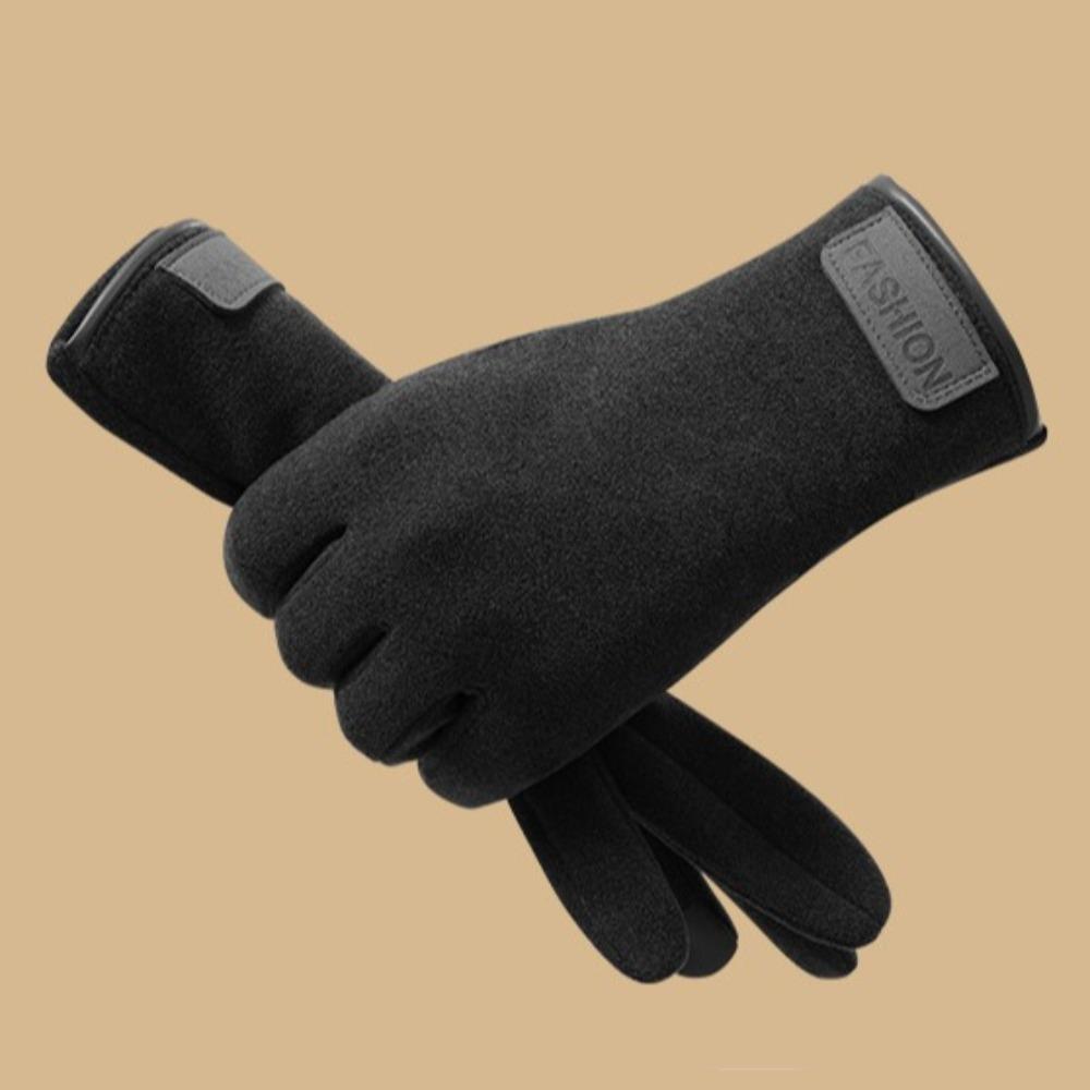 Warm Full Finger Mittens Korean Style Cycling Gloves Elegant Thin Fleece Gloves  Outdooor