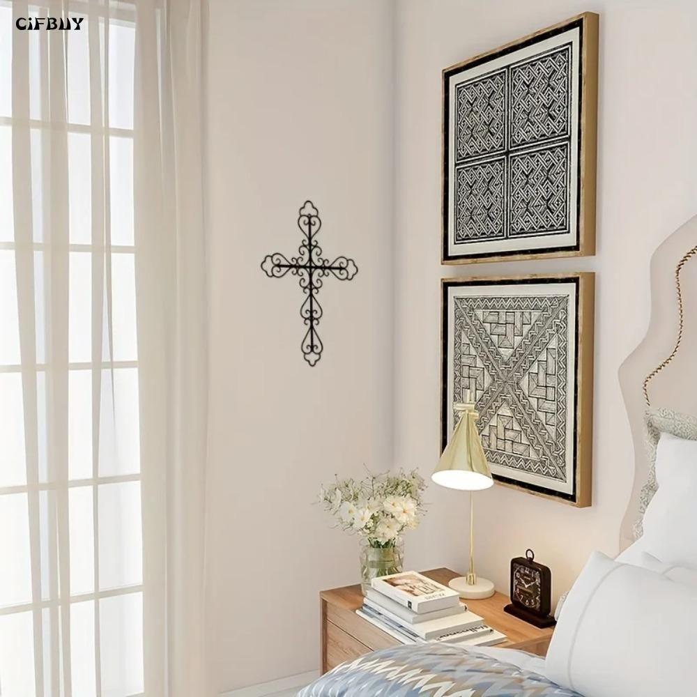 Hand Forged Iron Wall Cross Unique Home Decor