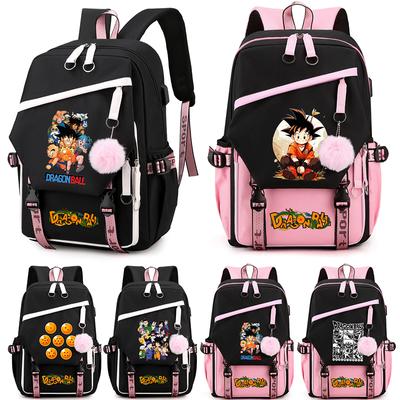 Anime Dragon Ball Backpack for Women Canvas Laptop Bag Back To Schoolbag for Teenager Girl Schoolbag Women Travel Bag Mochila