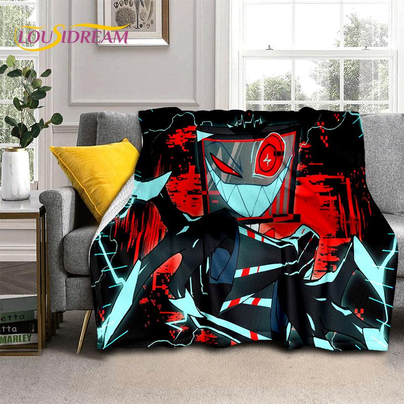2025 H-Hazbin Hotel Charlie Cartoon Soft Blanket,Soft Throw Blanket for Home Bedroom Bed Sofa Picnic Travel Cover Child Gift