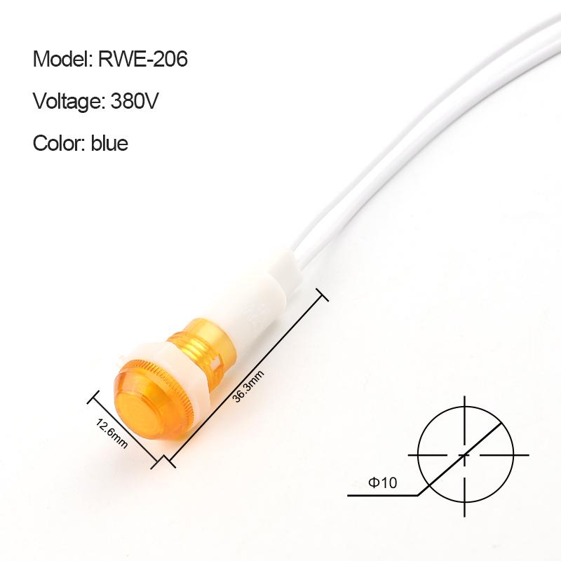 

5 шт. монтаж неоновых индикаторных сигнальных лампочек панель красных зеленых желтых огней 380 В 220 В 12 В/24 В постоянного тока XD 10 мм направляющая пилота