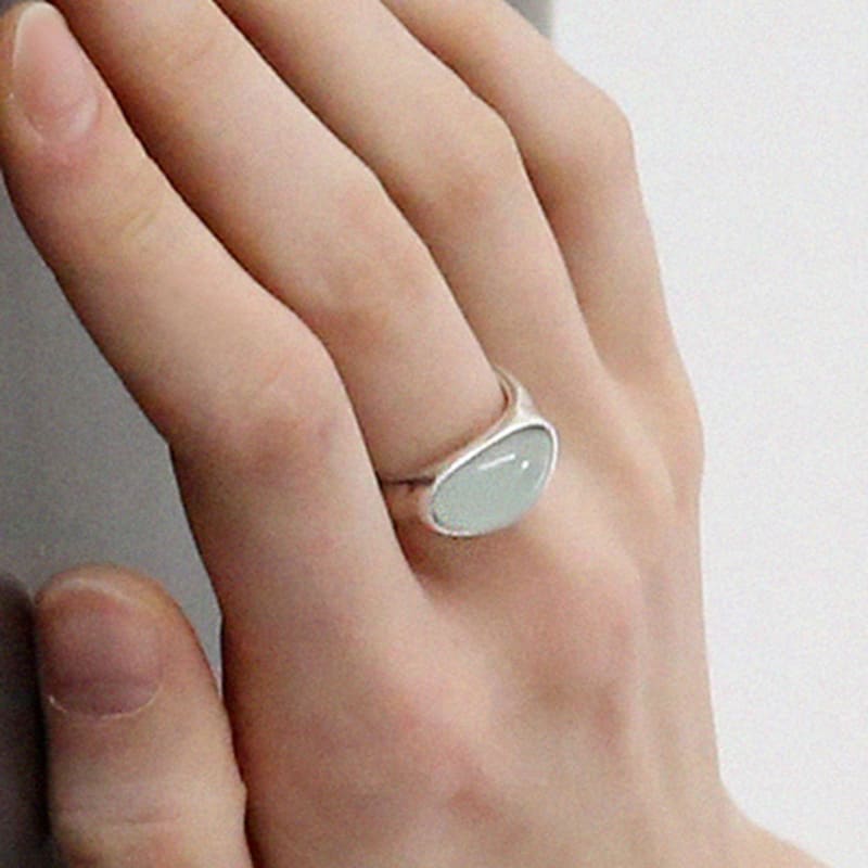 

REINDEER GENTLE STONE RING 07 SILVER