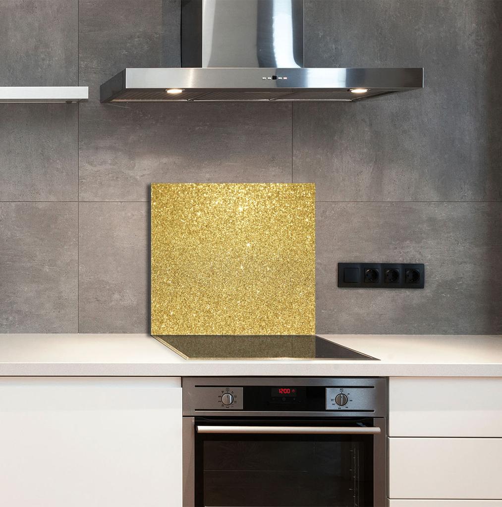 PANNELLO IN VETRO PER CUCINA 65x60 Oro