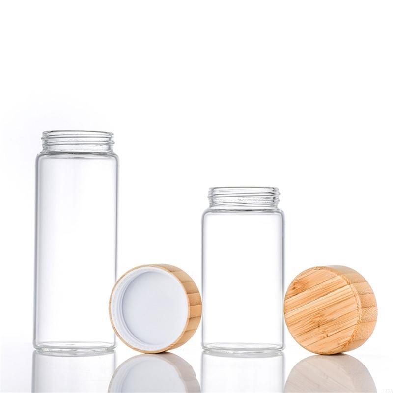 24pcs Fashionable Glass Spices Jars with Bamboos Lids and Labels for Kitchen Supplies Storage and Organization