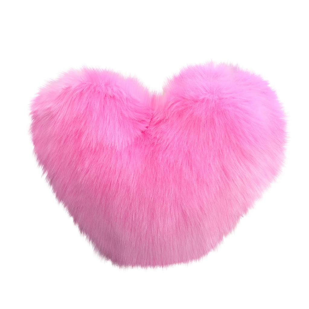 Creative Heart-Shaped Plush Throw Pillow/Cushion/Backrest With Insert/Sofa Lumbar Support