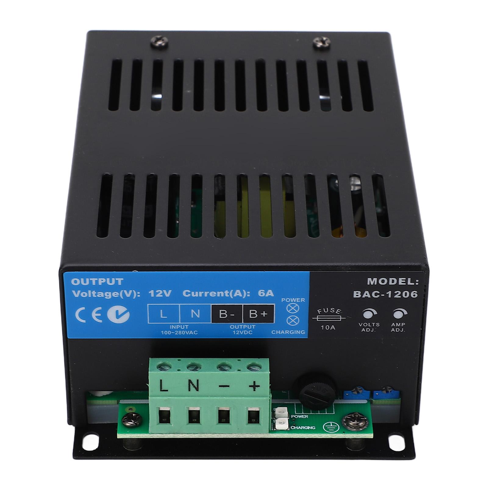 

DC12V Зарядний пристрій для акумулятора дизельного генератора 2 етапи заряджання Інтелектуальний імпульсний блок живлення AC100280В