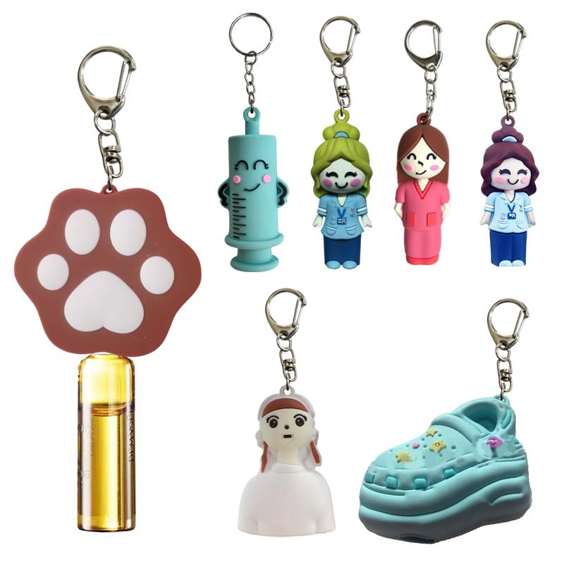Paw Print Girl Shaped Ampoule Bottle Opener Keychain Rubber Cutter Aid Medication Vial Breaker Tool For Home Nurses And Doctors