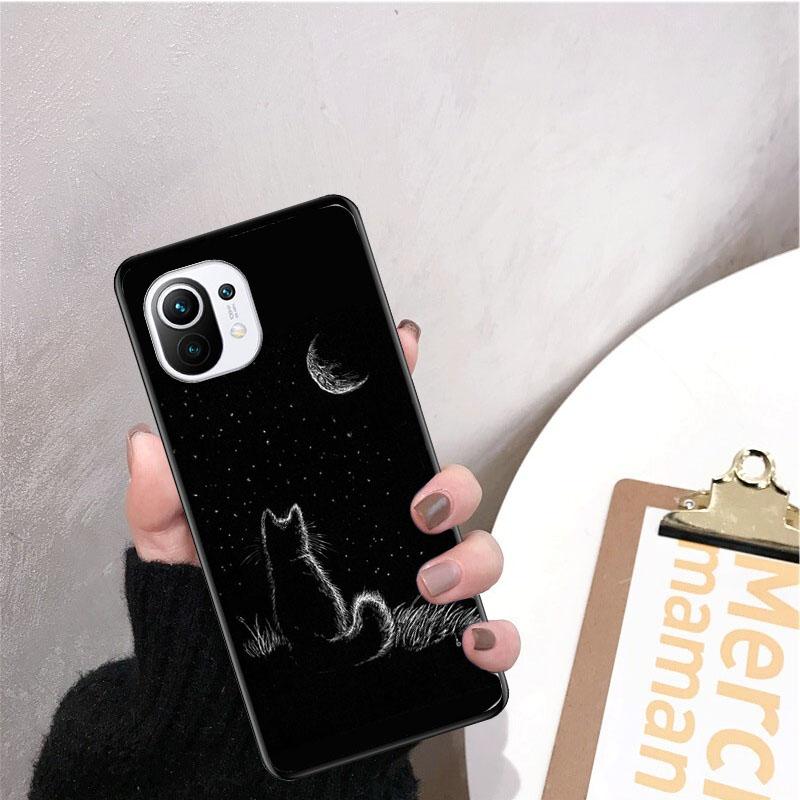 Black Cat Phone Case for Xiaomi 12 Mi 10T 11T 11 Pro 10 10T 11 Lite 10pro 11Ultra Poco X3 Pro Poco F3 M3