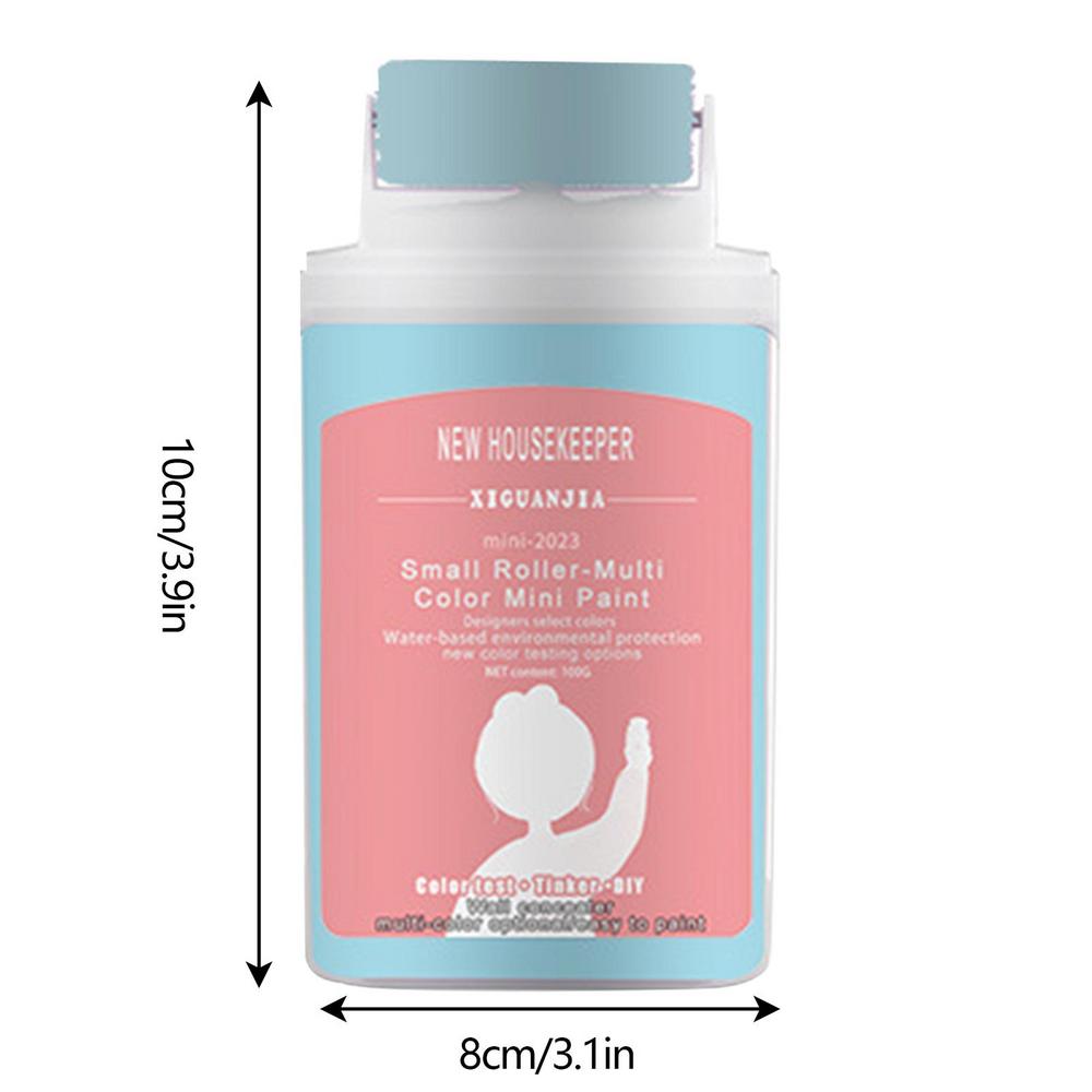 Portable Wall Patching Brush with 100g White Latex Paint Quick Dry Wall Repair Paste Roller Handheld Wall Graffiti Repair Tool