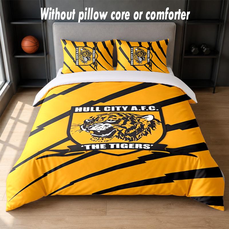 Set Biancheria da Letto Hull FC Design 1 Copripiumino + 2 Federe Morbido Traspirante Biancheria da Letto per la Casa