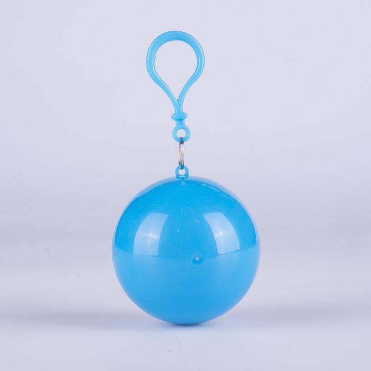Compact Keychain Rain Poncho Ball Disposable Waterproof Cloak for Adults Mini Hook Design