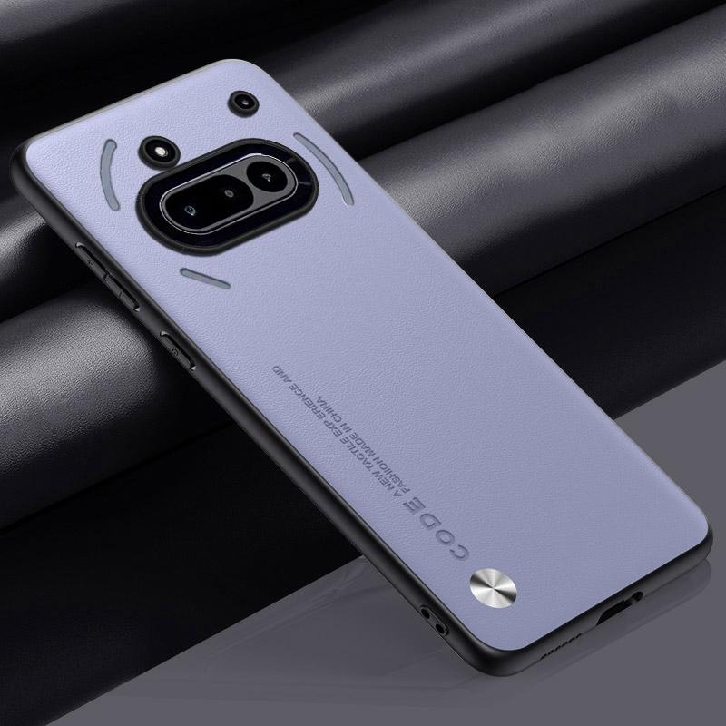 

Роскошный чехол из искусственной ПУ кожи для Nothing Phone 3A, задняя крышка, матовый силиконовый чехол для полной защиты телефона для Nothing Phone3A 5G, коке Nothing Phone 3A светло-фиолетовый