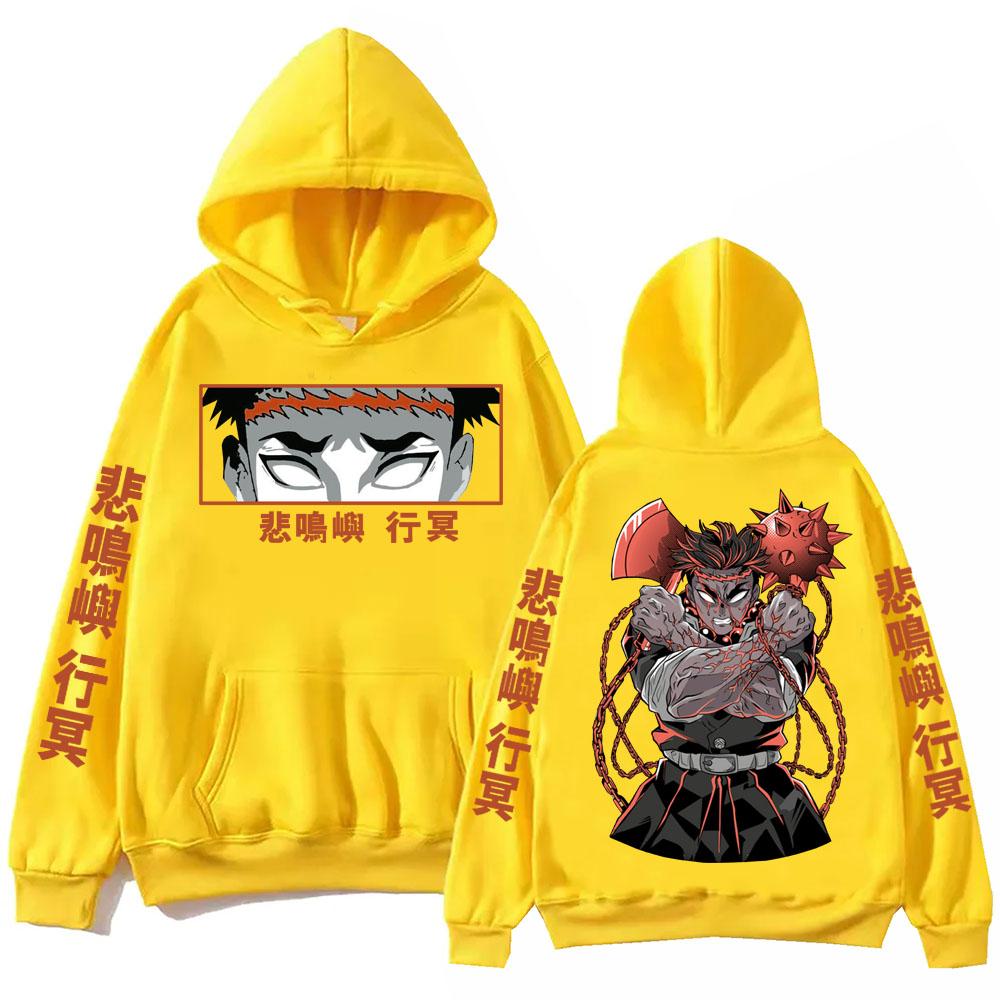 Demon Slayer Himejima Gyomei Hoodie Harajuku Hip Hop Pullover Tops Sweatshirt Gift