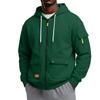 Men's Color Hooded Long Sleeve Casual Jacket for Everyday Wear