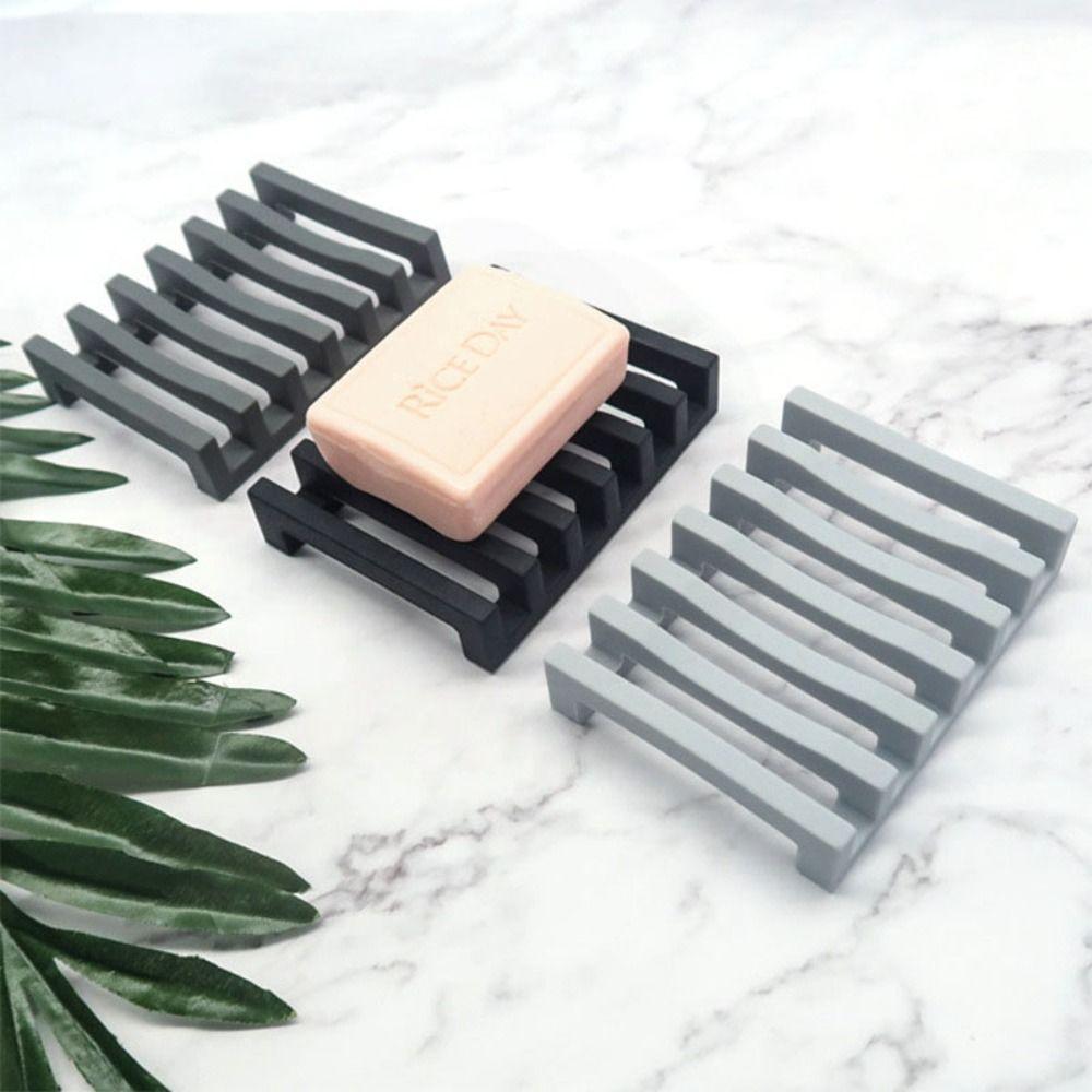 Flexible Bar Soap Dish Non-slip Soap Box Sponge Tray Soap Holder  Bathroom