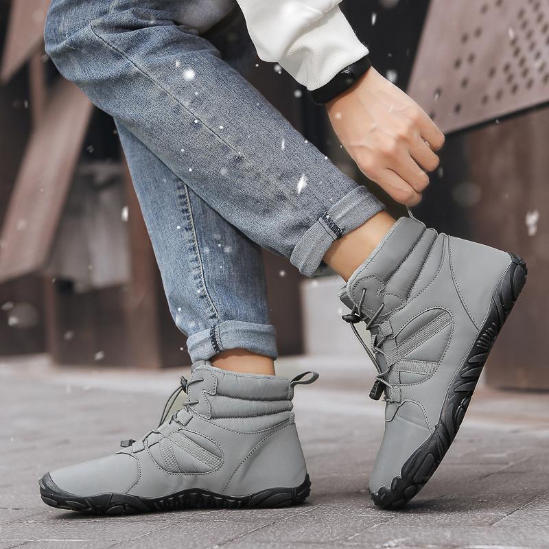 Winter Snow Boots Women Hiking Shoes Anti-slip Casual Soft Comfortable High-top Boots Men Plush Outdoor Flat Durable Men Shoes