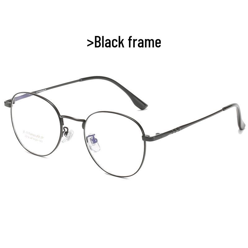 New Half-Titanium Retro Unisex Round Gold Rim Glasses Frame 2314 Prescription Compatible