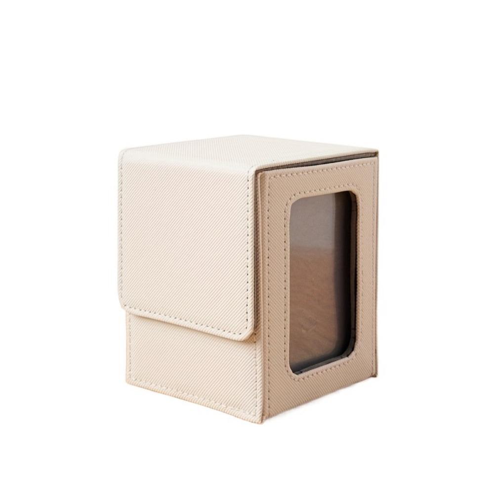 PU Card Deck Box Magnetic Closure Game Card Organizer Durable Jewelry Storage Box  Game Organizer белый