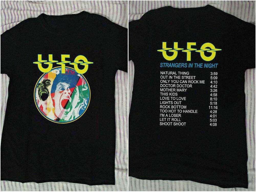 UFO Strangers In The Night T-skjorte Svart Unisex Alle Størrelser S til 5Xl JJ2700