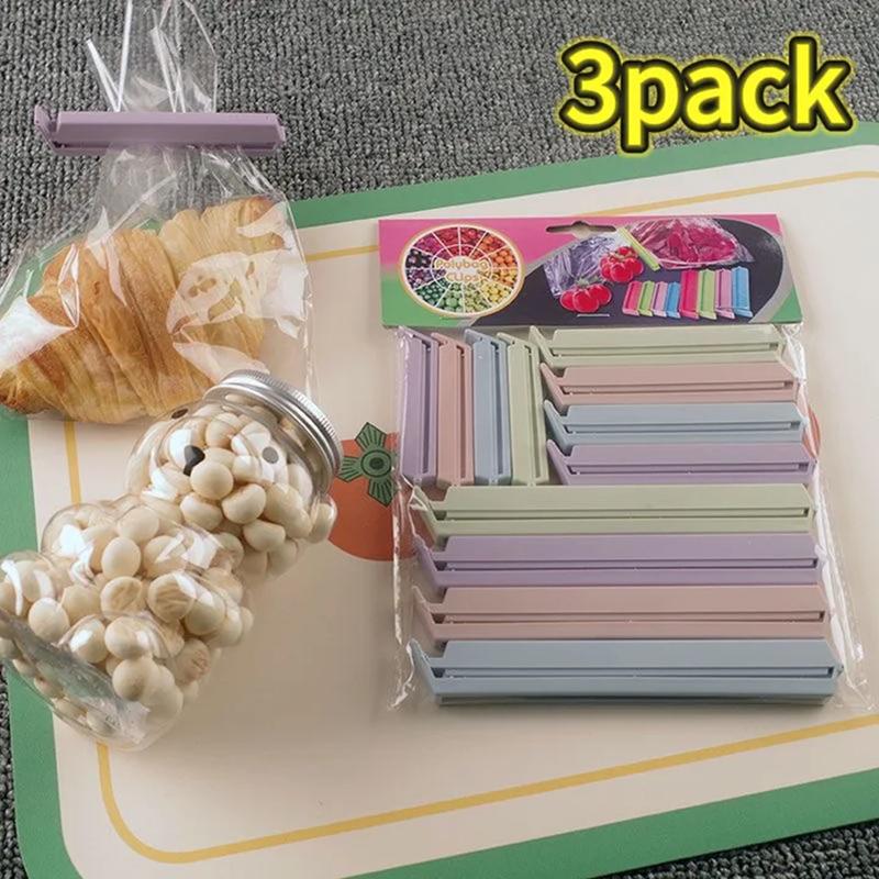 12pc/pack Portable Kitchen Storage Food Snack Seal Sealing Bag Clip Sealer Clamp Plastic Tool Kitchen Accessories Food Bag Clips