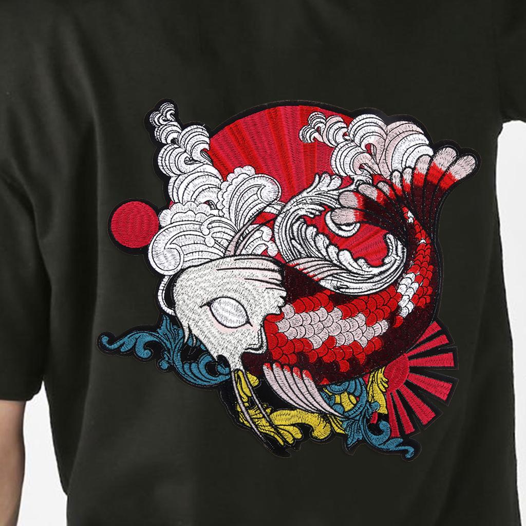 Buy Japanese Koi Carp Fish Embroidered Iron / Sew On Patch Motorcycle Jacket Badge Online In India - Foto 7