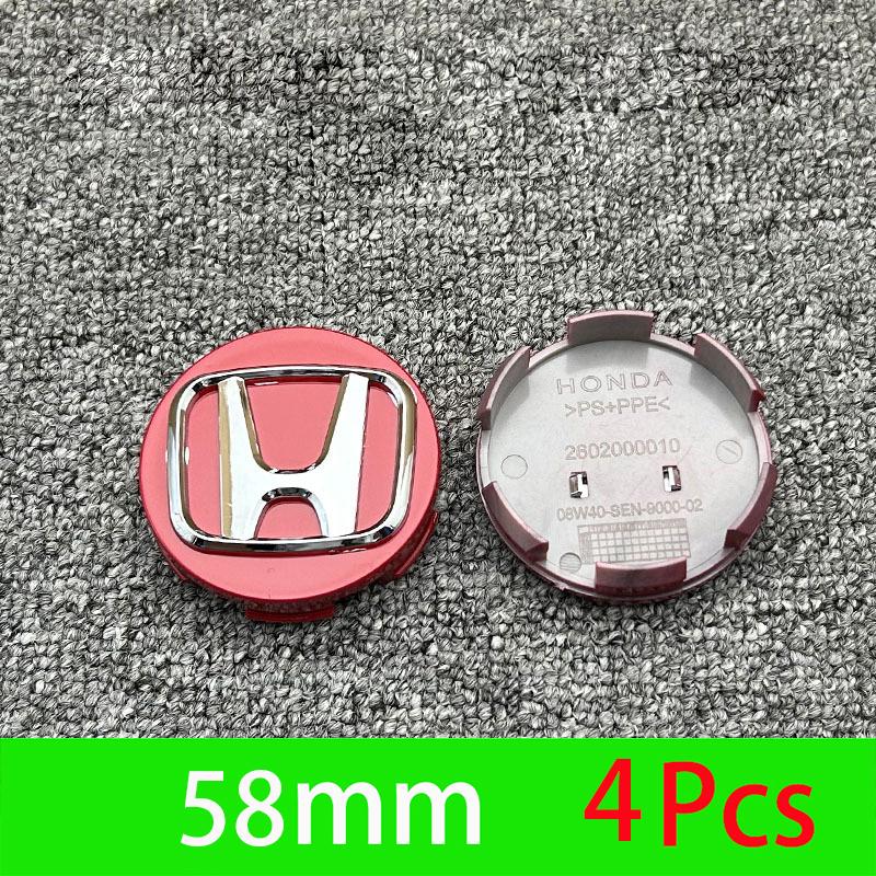 4Pcs Car Emblem Wheel Center Hub Cap Accessories For Honda Civic FIT Accord Prelude CRV 5th City CRZ CRX Jazz HRV Pilot Odyssey EFTXY1