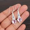 Morganite Gemstone 925 Sterling Silver Jewelry Drop/Dangle Earrings1.80" For Her EE-50-11