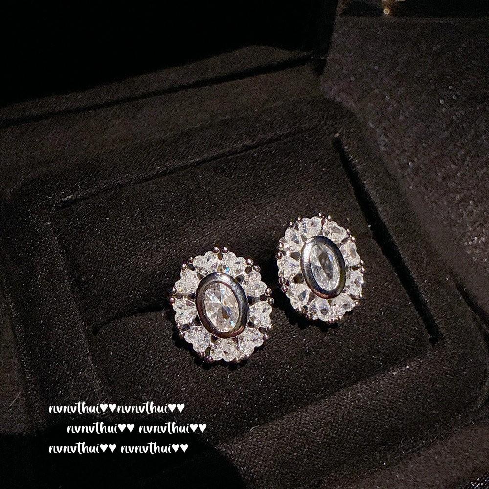Italian Vintage Crown Bead Jewel Ring Vintage Water Drop Butterfly Zircon Pearl Earrings